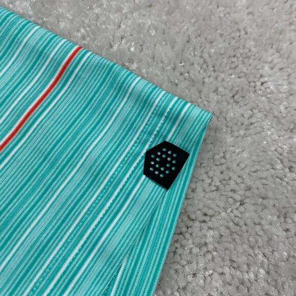 Puma Polo Shirt Mens XXL Blue Golf Dry Cell Striped Rickie Fowler Performance - Picture 4 of 9